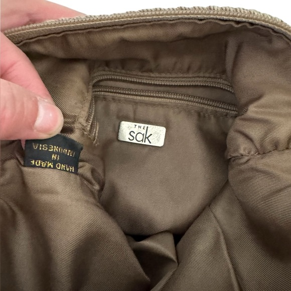 The Sak Crochet Shoulder Sling Bag‎ Y2K Textile Everyday Handbag Medium Brown - Picture 6 of 12